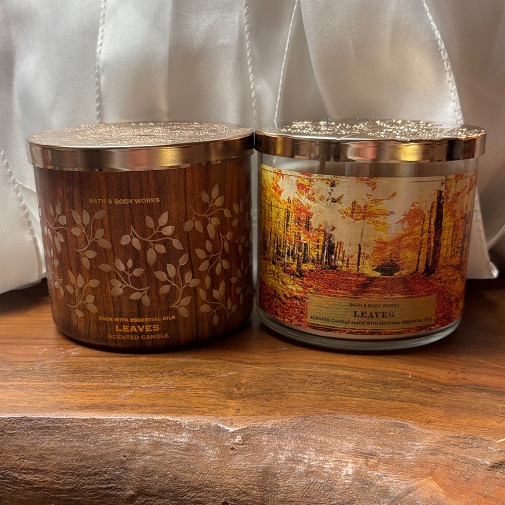 Bath & Body Works Leaves 3-wick Candles